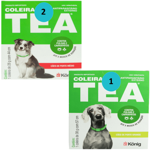 Kit 2 Coleira Cão Contra Pulga/Carrapato M+1 Coleira G König Kit 2 Coleira Cão Contra Pulga/Carrapato M+1 Coleira G König